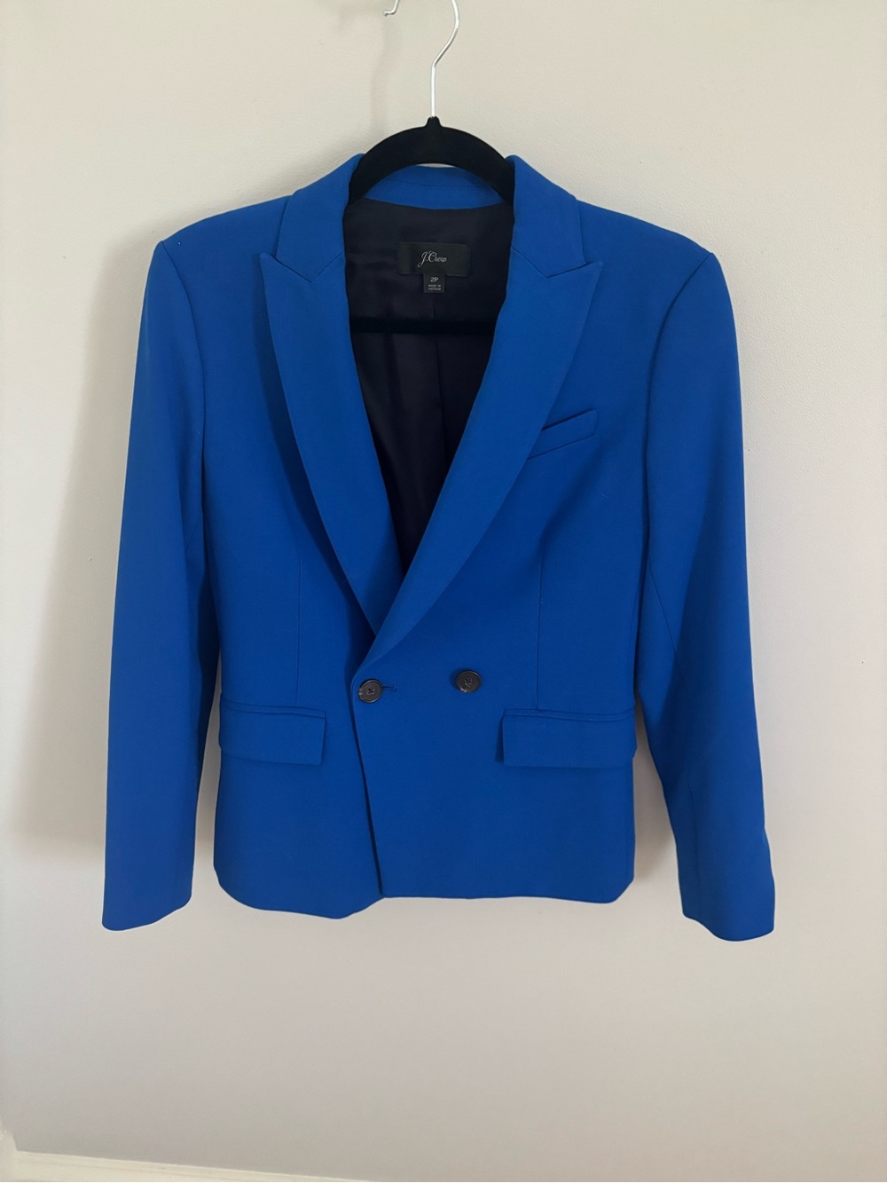 J. Crew Blue and Black Lined Blazer